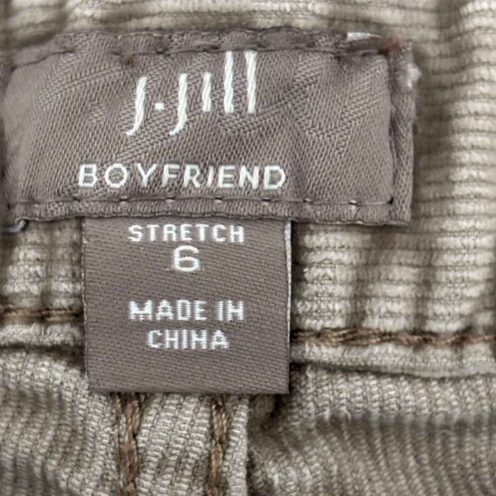 J.Jill Boyfriend Pants 6 Stretch Corduroy Quiet Luxury Preppy Casual Cabincore - Picture 5 of 14